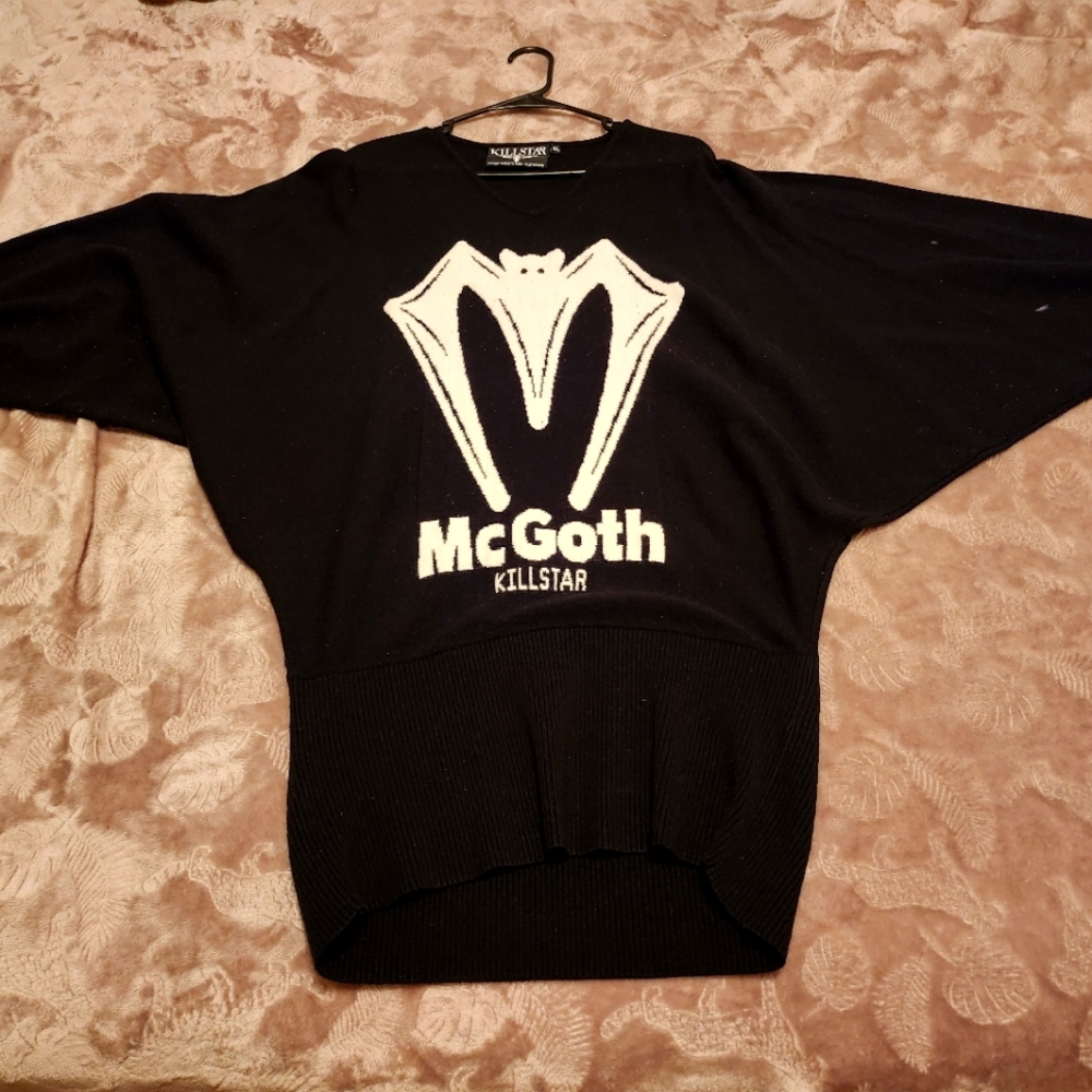 Killstar McGoth batqong sweater dress